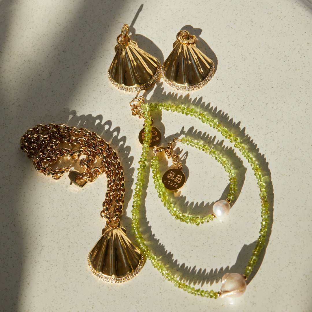 WILLOW Necklace - Gold & Peridot