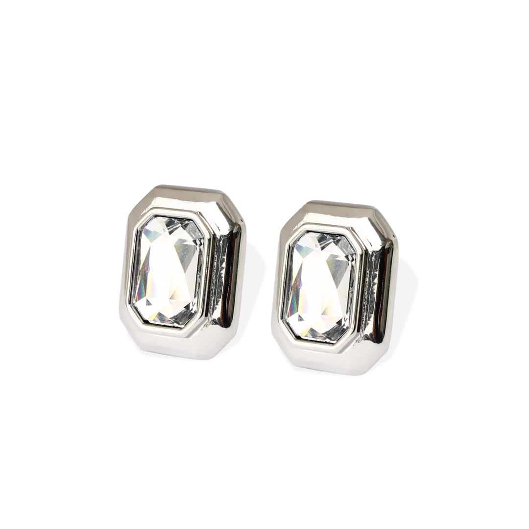 BELIZE Earrings - Silver & Crystal