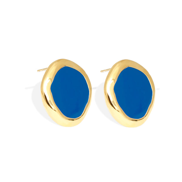 BLAIR Earrings - Gold with Enamel