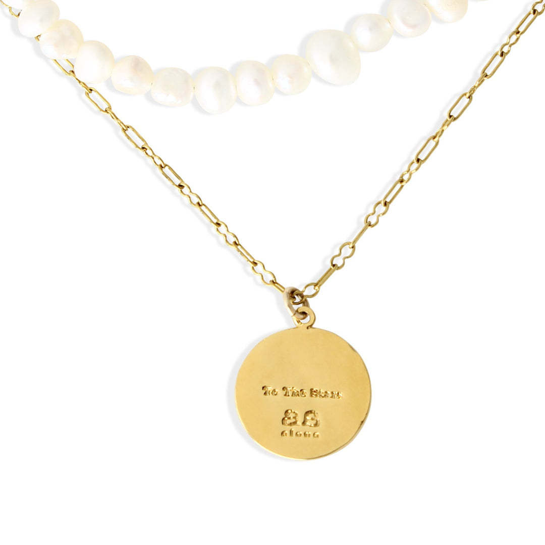 CIELO Necklace - Gold and Pearl