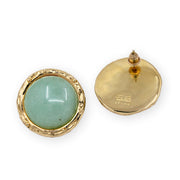 CINDY Stud Earrings - Gold With Green Aventurine