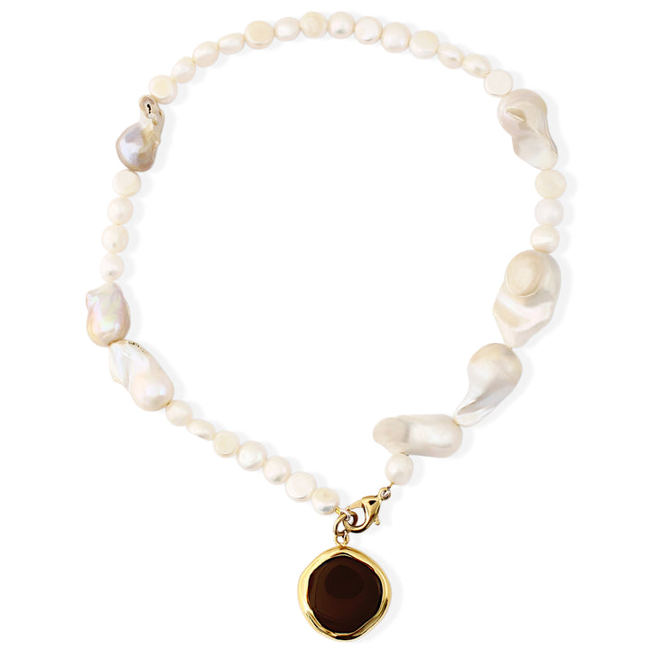 CELIA Necklace - Gold with Pearls