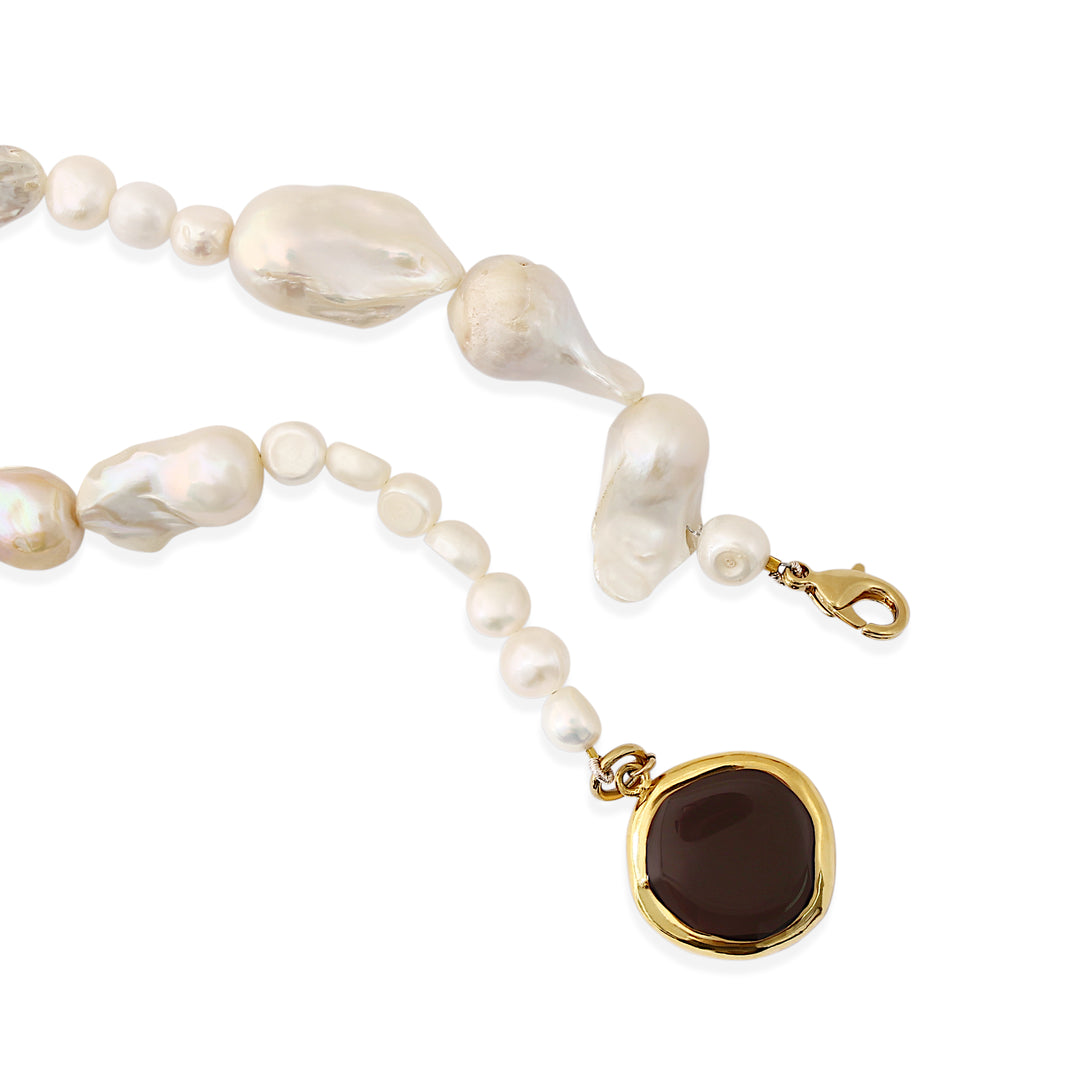 CELIA Necklace - Gold with Pearls