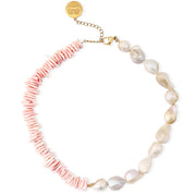 DAPHNE Necklace - Pearls with Pink Seashells