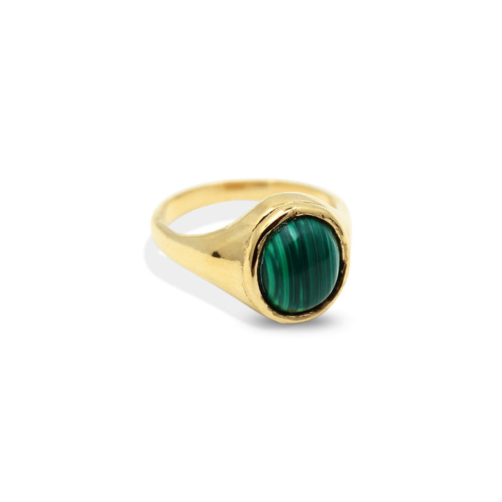 JULIETTE Ring - Gold and Malachite