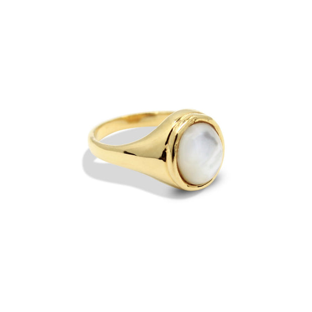 JULIETTE Ring - Gold and Mother of Pearl