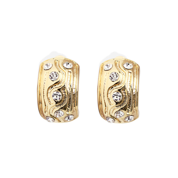 NELLIE Earrings - Gold and Crystal