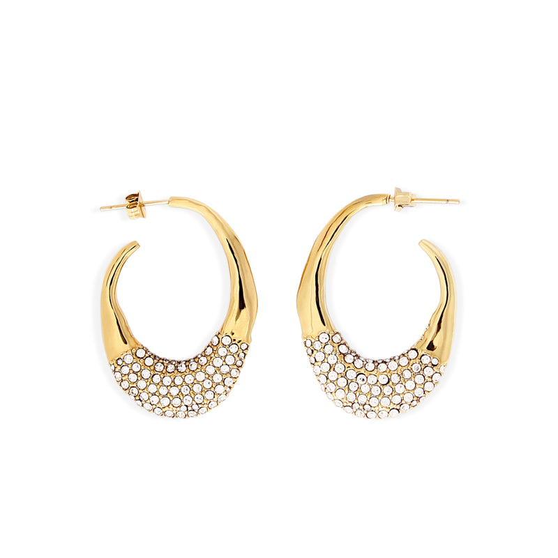 PANAREA PAVE Earrings - Gold and Crystal