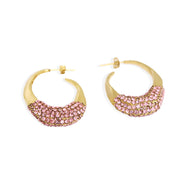 PANAREA PAVE Earrings - Gold and Pink