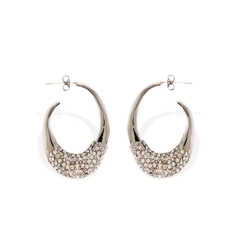 PANAREA PAVE Earrings - Silver and Crystal