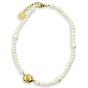 AEOLIAN Pearl Necklace - Gold with Pearls