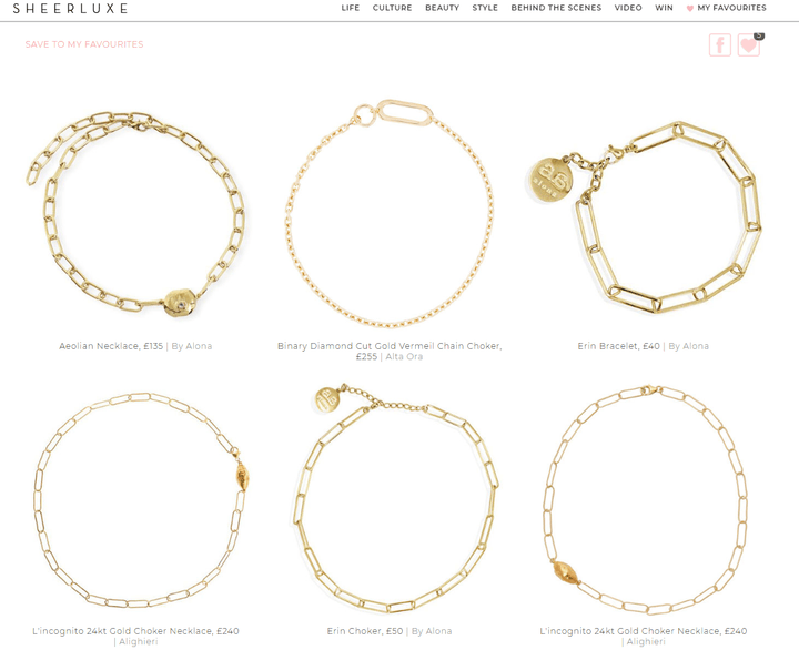 ERIN Choker- Gold