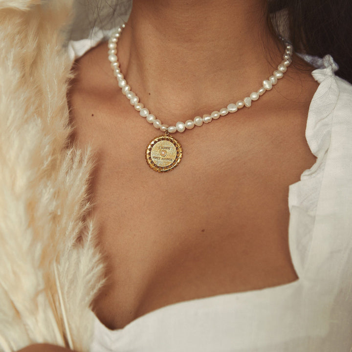 VERONA PEARL Necklace - Gold With Pearls