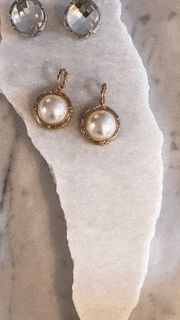 CINDY Stud Earrings - Gold With Mother Of Pearl